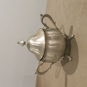 Genuine pewter schohaus Bolivia sugar bowl